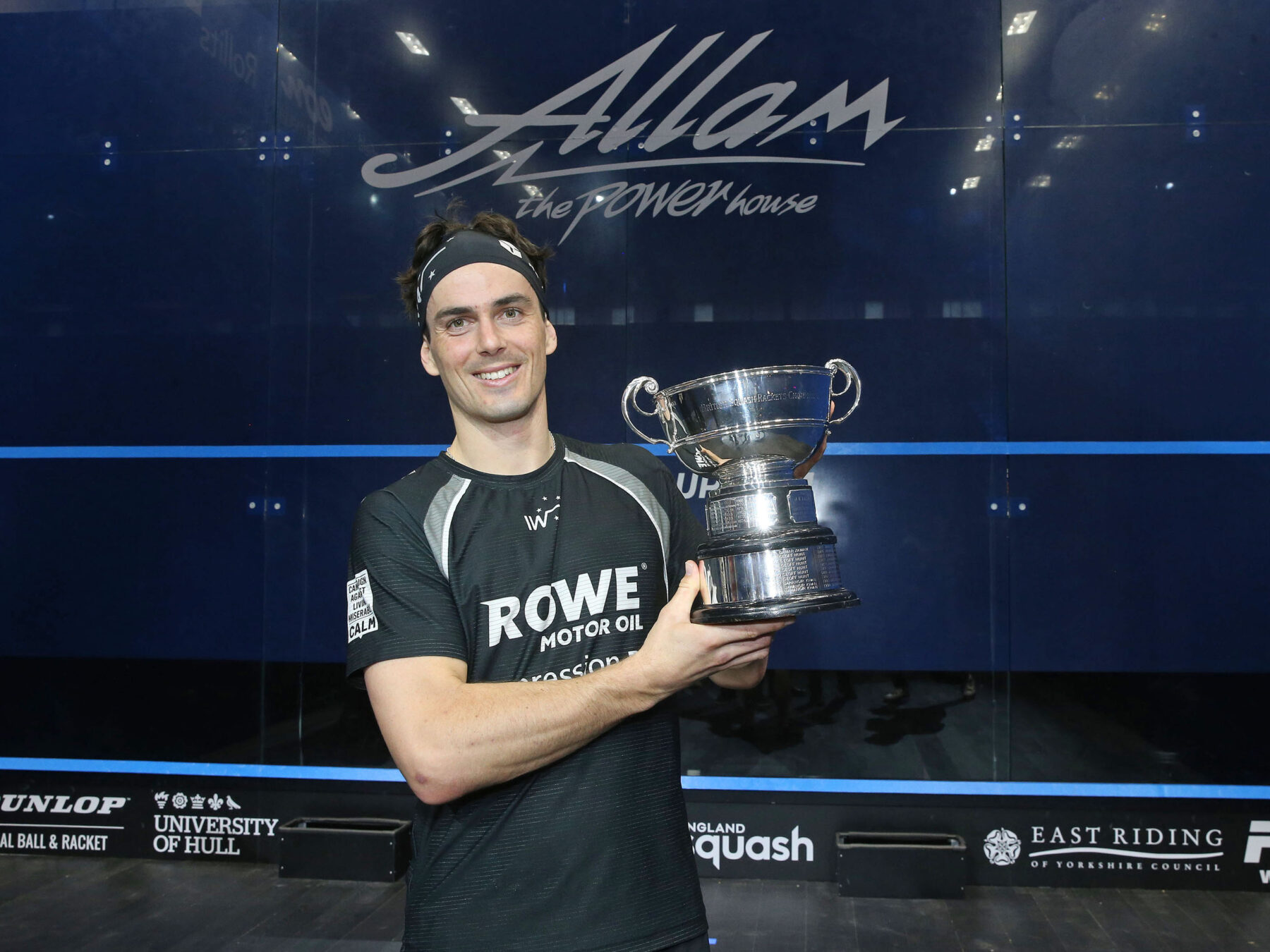 Paul Coll with the 2022 British Open trophy.
